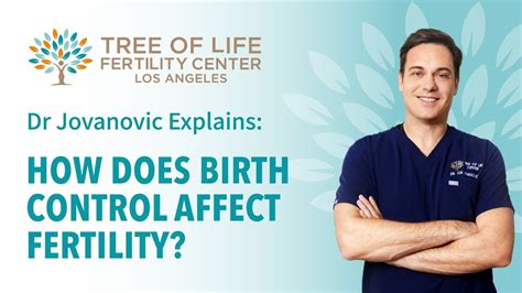 Dr Jovanovic Explains How Does Birth Control Affect Fertility Youtube