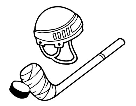 Dibujo De Material De Hockey Para Colorear Dibujos Net