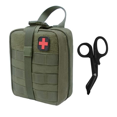 Tactical Molle Ifak Bolsa Acero Inoxidable Vendaje Tijeras Heavy Duty