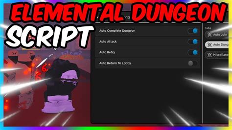 New Roblox Elemental Dungeon Script Pastebin YouTube