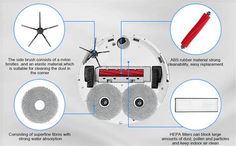 Fixbetter Accessories Kit For Roborock Q Revo P10 Robot Vacuum Cleaner