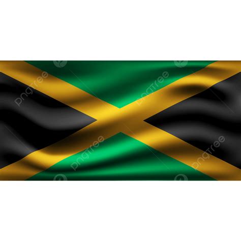 Waves D Vector Jamaica Flag Waving D Illustration Jamaica Flag