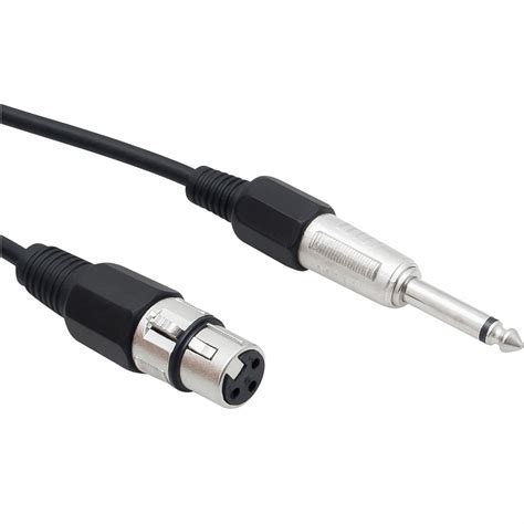 KABEL MIKROFONOWY WTYK JACK 6 3 MONO GNIAZDO MIKROFONOWE ŻEŃSKI XLR