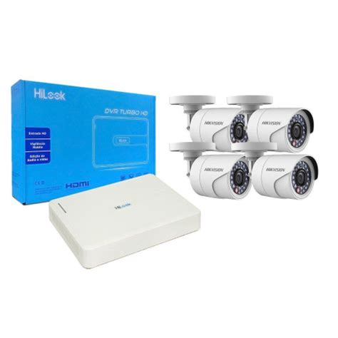 Kit Cftv Hikvision C Meras Bullet P E Dvr Hilook Hd Canais No