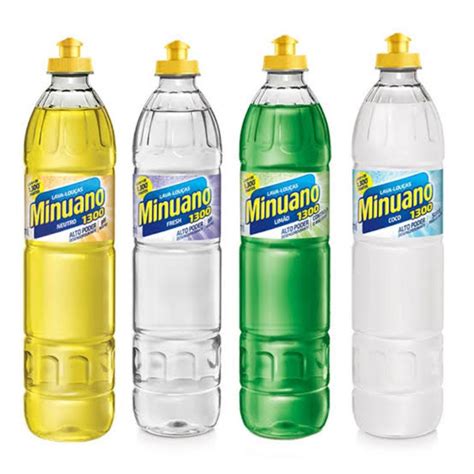 Detergente Minuano 500ml KIT 6 Unidades Shopee Brasil