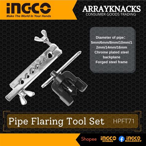 Ingco Pipe Flaring Tool Set Hpft71 Handtools Shopee Philippines