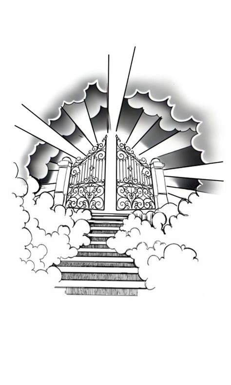 Pin On Stairway To Heaven In Chest Tattoo Drawings Heaven