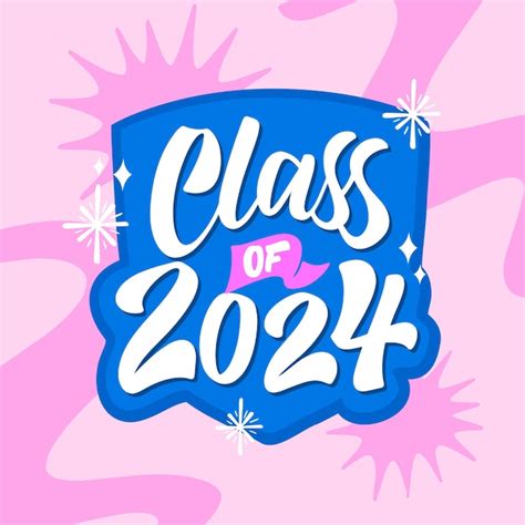 Premium Vector Hand Drawn Class Of 2024 Lettering