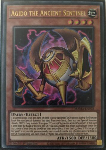 Yugioh Agido The Ancient Sentinel Ultra Rare St Edition Mama En Nm