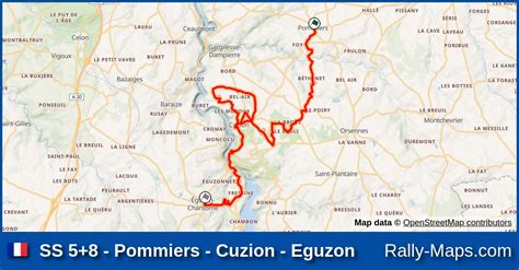 SS 5 8 Pommiers Cuzion Eguzon Stage Map Finale De La Coupe De