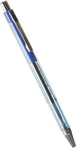 Lightweight And Easy To Use Comfortable Grip Blue Plastic Ballpoint Pen