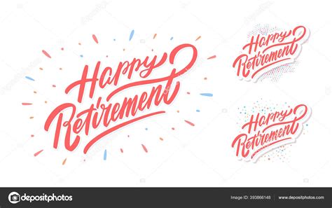 Feliz Retiro Banners Vector Conjunto Vector De Stock Por Alexgorka