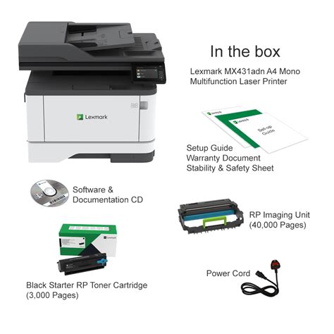 Lexmark MX431adn A4 Mono Multifunction Laser Printer 29S0213