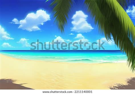 Sandy Beach Animated Backgrounds Web Graphics Stock Illustration ...