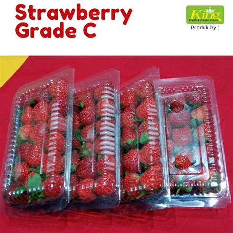 Jual Strawberry Fresh Grade C 100 Gr Dapat 4 Pck Strawberry Murah