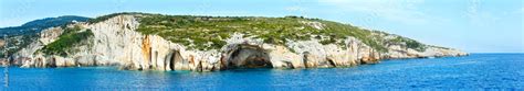 The Blue Caves in Zakynthos (Greece). Panorama. Stock Photo | Adobe Stock