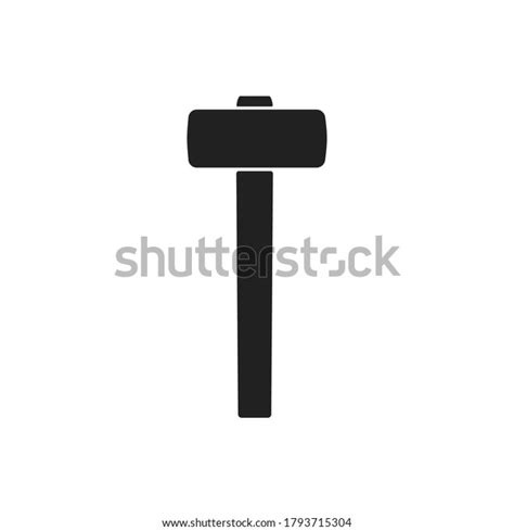 Sledgehammer Icon Sledgehammer Symbol Flat Vector Stock Vector Royalty