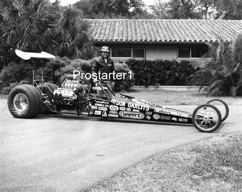 8x10 B W Drag Racing Photo Don Garlits Swamp Rat 18 Shorty Fuel