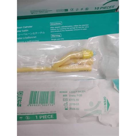 Urosenz Latex Foley Balloon Catheter 3way Fr 20 22 24 Shopee Philippines