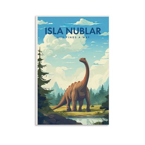 Isla Nublar Poster Jurassic Park Poster Life Finds A Way Isla Nublar