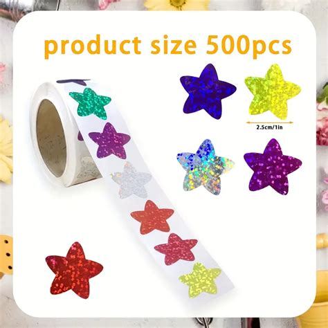 Star Stickers Rainbow Star Stickers Students Reward Charts Temu