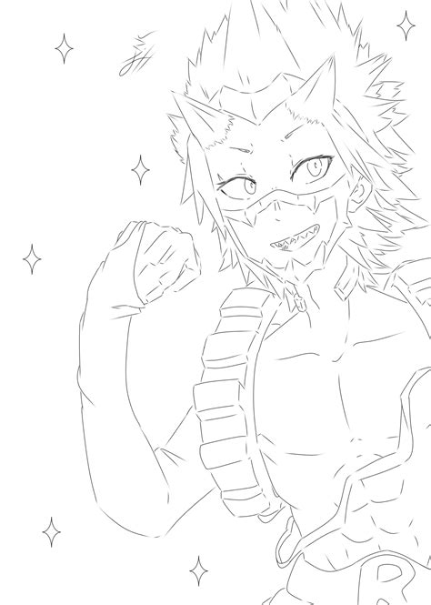 Ejiro Kirishima Coloring Page Ibispaint