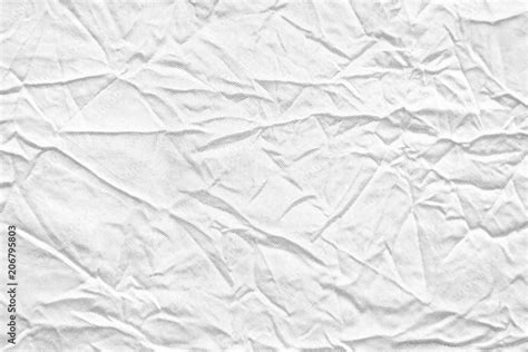 White Wrinkled Fabric Texture Background Stock Photo Adobe Stock