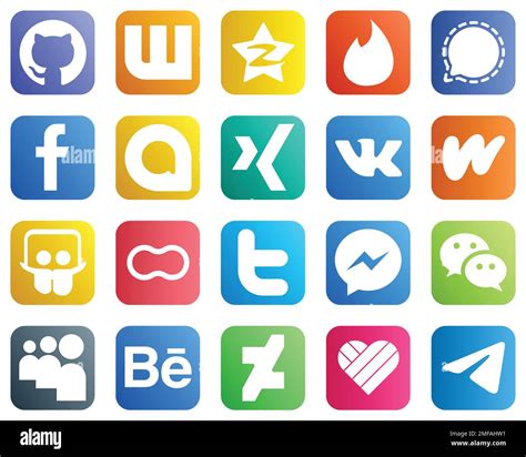 Todo En Un Conjunto De Iconos De Redes Sociales 20 Iconos Como