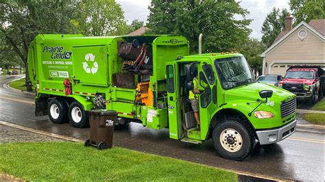 Prairieland Disposal Freightliner M2 Split Labrie Helping Hand Garbage