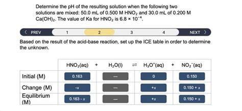 Solved Determine The Ph Of The Resulting Solution When The Chegg