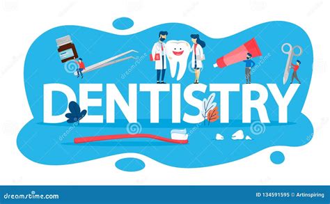 Dentistry Concept Idea Of Dental Care And Oral Hygiene Stock Vector