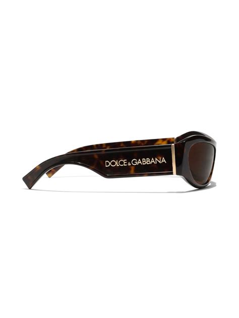 Dolce And Gabbana Eyewear Sicily スクエアフレーム サングラス ブラウン Farfetch Jp