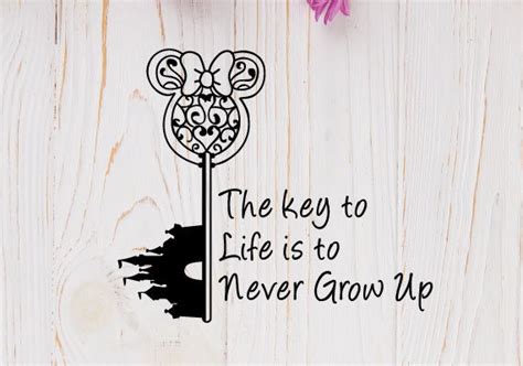 The Key To Life Is To Never Grow Up Svg Cricut Silhouette Svg Etsy