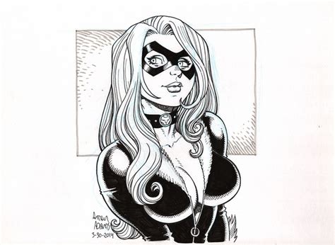 A Black And White Drawing Of A Woman In Catwoman Costume