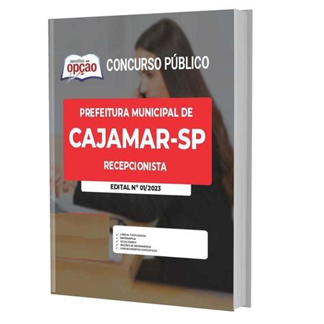 Apostila Cajamar Sp Recepcionista Livros Para Concurso Magazine Luiza