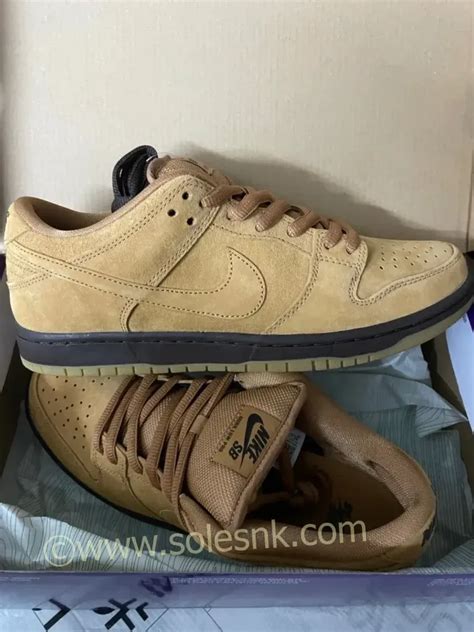 Nike Sb Dunk Low Wheat Mocha Bq6817 204 Solesnk