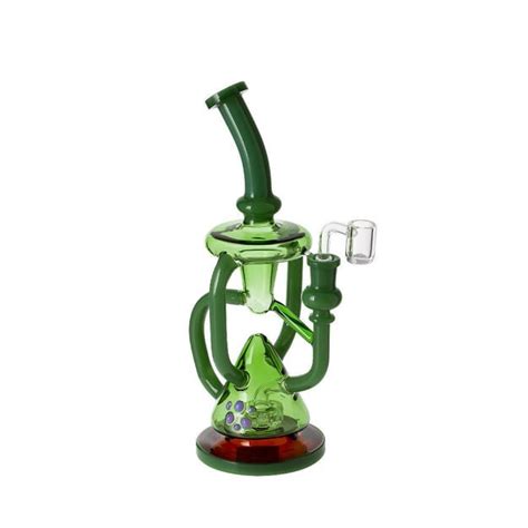 Green Machine 10 Showerhead Recycler Dab Rig Smoking Outlet