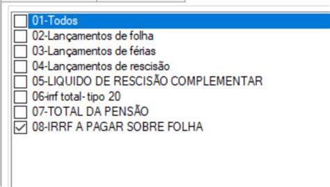 Rh Rm Fop Gera O De Lan Amento Financeiro Do Irrf Folha