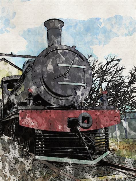 Locomotive as a work of art free image download