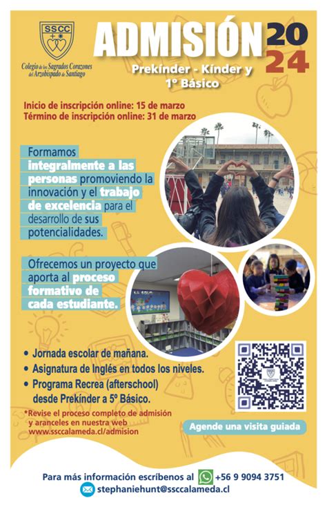 Inicio Del Proceso De Admisión 2024 Colegio De Los Sagrados Corazones