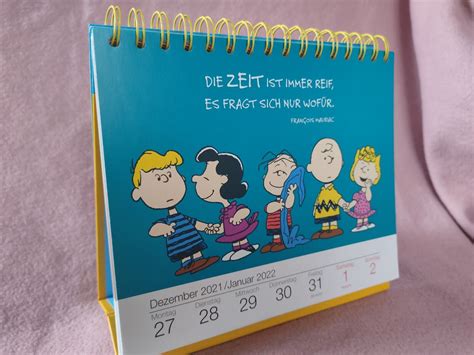 Peanuts Snoopy Sorgenfrei Kalender Tischkalender Wochenkalender 2022