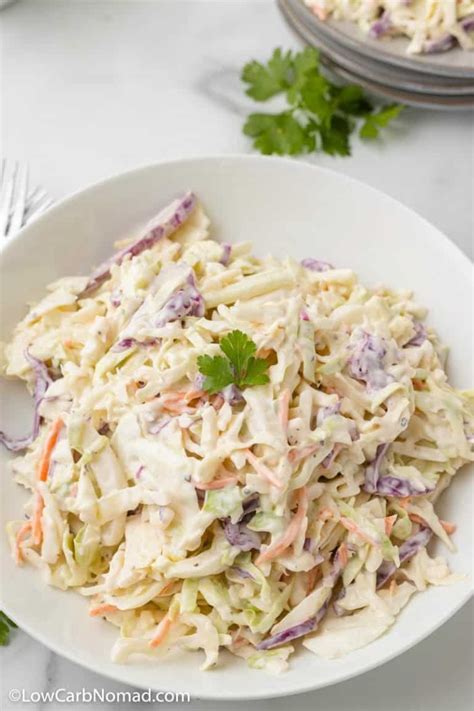 Low Carb Keto Coleslaw Recipe • Low Carb Nomad