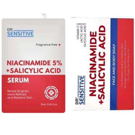 Dr Sensitive Niacinamide Salicylic Acid Serum Ml Soap G