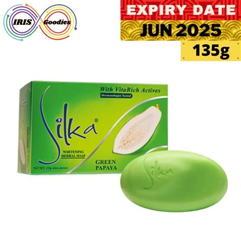 Silka Whitening Herbal Soap Green Papaya สบู่สมุนไพร ไวท์เทนนิ่ง มะละกอ