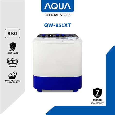 Jual AQUA Elektronik QW 851XT Mesin Cuci Twin Tube 8 Kg Water