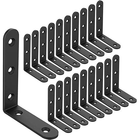 Pcs Black Corner Braces X Inch Steel L Bracket Heavy Duty Joint