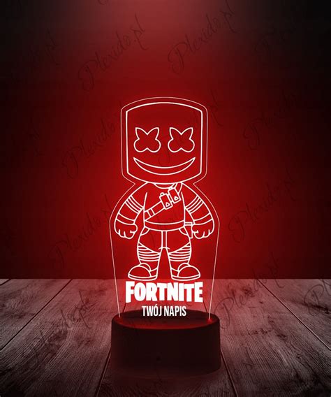 Lampka Na Biurko Statuetka Led Fortnite Marshmello Plexido Sklep