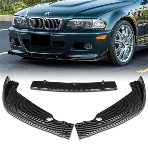 Carbon Fiber Chin Spoiler Rocker Winglet Splitter For Bmw E46 M3 Csl