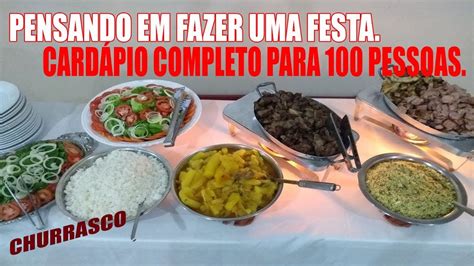 CHURRASCO COMPLETO 100 PESSOAS RECEITAS DA ROSA YouTube