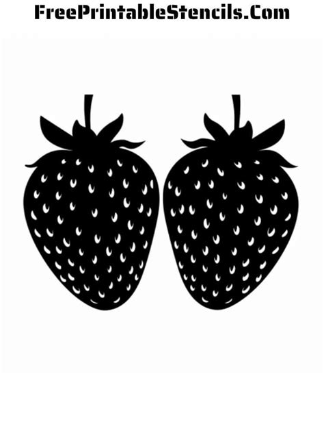 Free Printable Strawberry Stencils - Free Printable Stencils